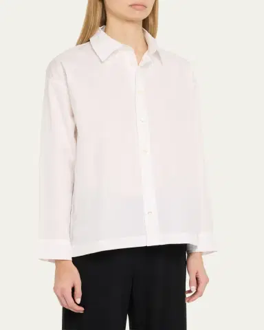 Eskandar Slim Shirt with Collar (Regular Length) | Thumbnail 4 Eskandar Slim Shirt with Collar (Regular Length) | Thumbnail 4