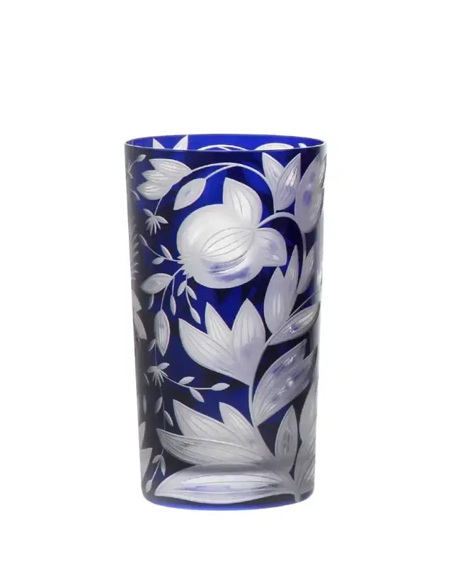 Artel Verdure Ink Blue Crystal Highball Glass, 17.5 oz.