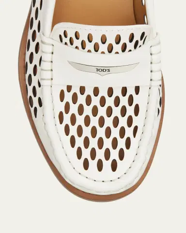 Tod's Perforated Leather Driver Penny Loafers | Thumbnail 5 Tod's Perforated Leather Driver Penny Loafers | Thumbnail 5