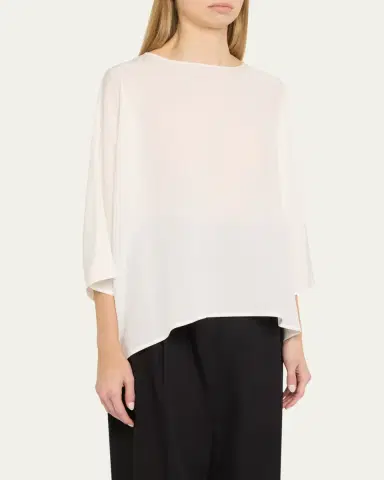Eskandar Boat Neck Top (Mid Length) | Thumbnail 4