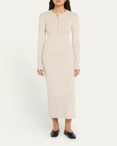 Anna Quan Gia Ribbed Midi Skirt | Thumbnail 2