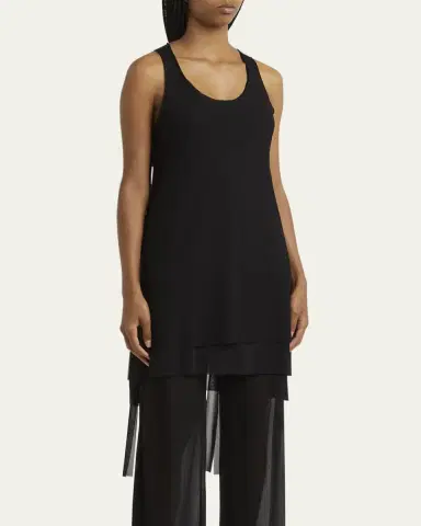 SETCHU Layered Sheer Mini Tank Dress | Thumbnail 4