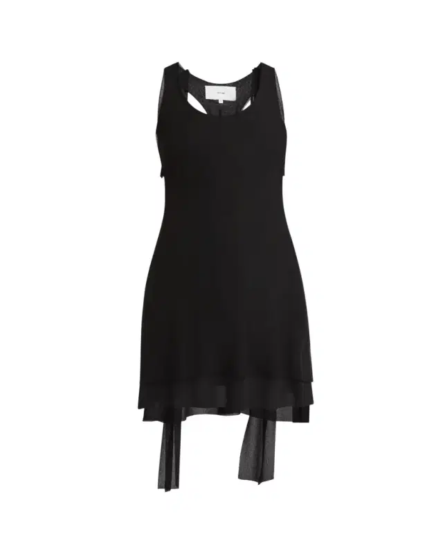 Layered Sheer Mini Tank Dress