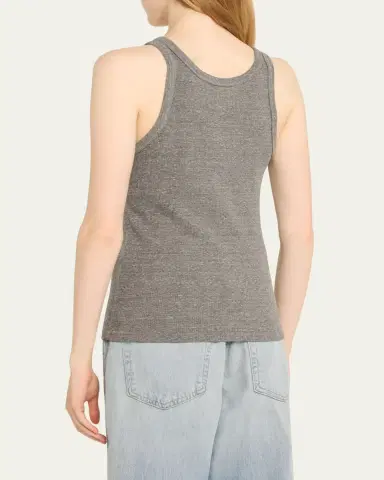 AMO Denim Long Ribbed Tank Top | Thumbnail 3