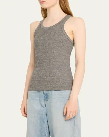 AMO Denim Long Ribbed Tank Top | Thumbnail 4