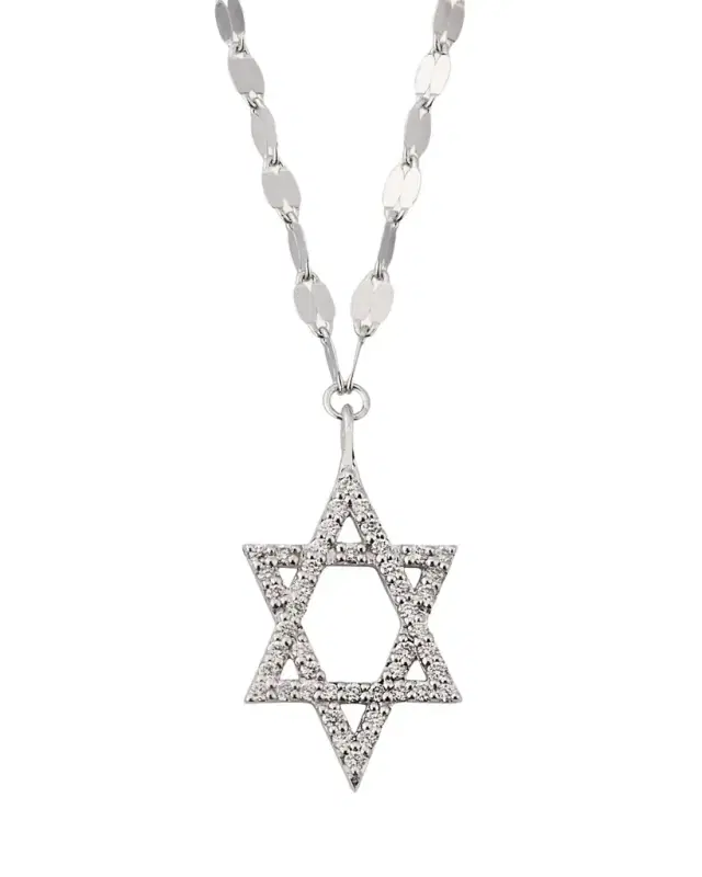 Lana 14K Gold Flawless Star of David Pendant Necklace with Jump Ring, 16-18"L