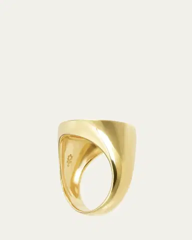 Procaccia Jewelry 18K Gold Hebrew KHAF Initial Signet Ring | Thumbnail 3 Procaccia Jewelry 18K Gold Hebrew KHAF Initial Signet Ring | Thumbnail 3