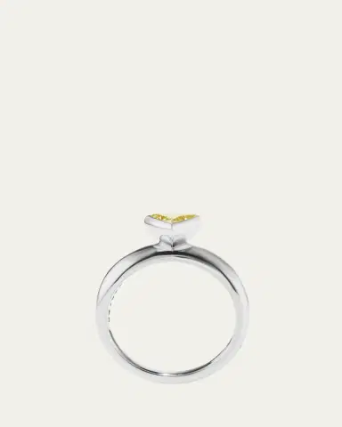 Aaryah 18K White Gold Triangular Brilliant Diamond Ellie Ring | Thumbnail 3 Aaryah 18K White Gold Triangular Brilliant Diamond Ellie Ring | Thumbnail 3