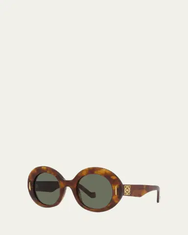 LOEWE Anagram Round Acetate Sunglasses | Thumbnail 3