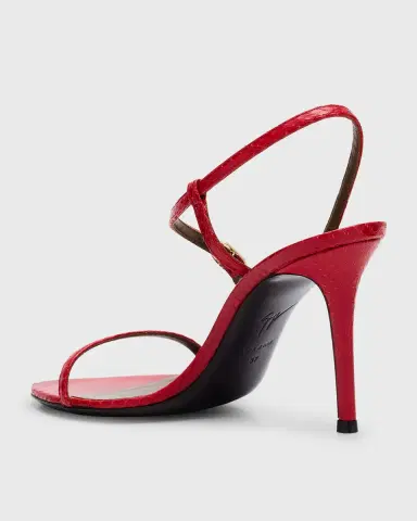 Giuseppe Zanotti Snakeskin Ankle Strap Stiletto Sandals | Thumbnail 4 Giuseppe Zanotti Snakeskin Ankle Strap Stiletto Sandals | Thumbnail 4
