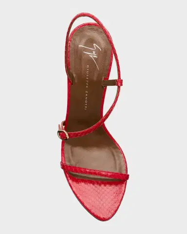 Giuseppe Zanotti Snakeskin Ankle Strap Stiletto Sandals | Thumbnail 6 Giuseppe Zanotti Snakeskin Ankle Strap Stiletto Sandals | Thumbnail 6