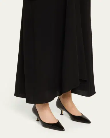 Manolo Blahnik Srila Leather Low Pumps | Thumbnail 2