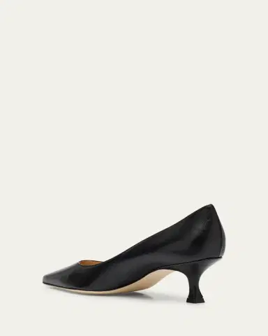 Manolo Blahnik Srila Leather Low Pumps | Thumbnail 4