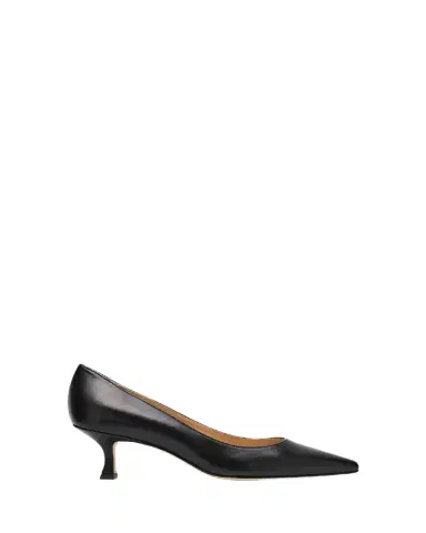 Manolo Blahnik Srila Leather Low Pumps | Thumbnail 1