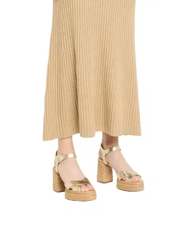 Christian Louboutin 70mm Calakala Metallic Crisscross Platform Sandals | Thumbnail 1 Christian Louboutin 70mm Calakala Metallic Crisscross Platform Sandals | Thumbnail 1