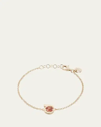 Procaccia Jewelry 18K Gold Hebrew SAMECH Initial Bracelet | Thumbnail 6