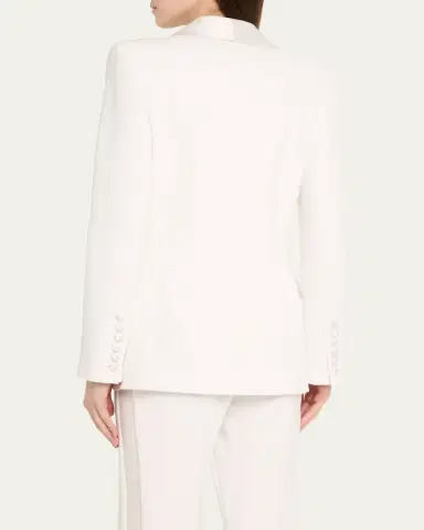 Sergio Hudson Satin Shawl Lapel One-Button Blazer | Thumbnail 3 Sergio Hudson Satin Shawl Lapel One-Button Blazer | Thumbnail 3