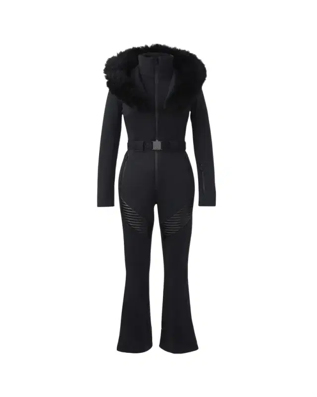 Elle Agile-360 Ski Suit with Removable Hood and Shearling Trim