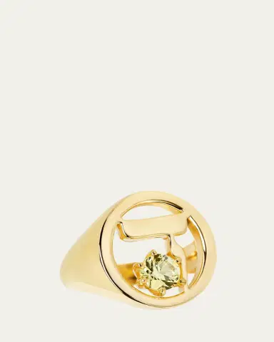 Procaccia Jewelry 18k Gold Hebrew DALET Initial Signet Ring | Thumbnail 4 Procaccia Jewelry 18k Gold Hebrew DALET Initial Signet Ring | Thumbnail 4