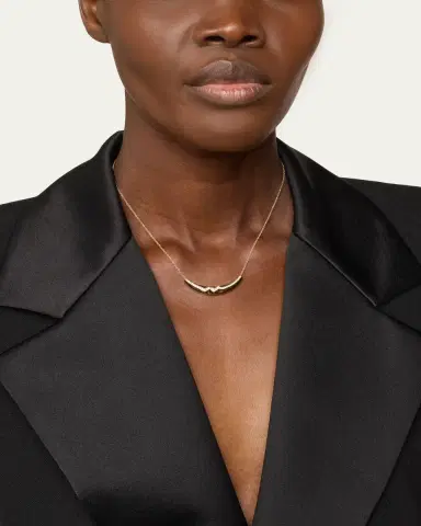 Lizzie Mandler Fine Jewelry 18K Yellow Gold Cable Chain Necklace with Pave Diamond Liquid Gold Slider | Thumbnail 2 Lizzie Mandler Fine Jewelry 18K Yellow Gold Cable Chain Necklace with Pave Diamond Liquid Gold Slider | Thumbnail 2