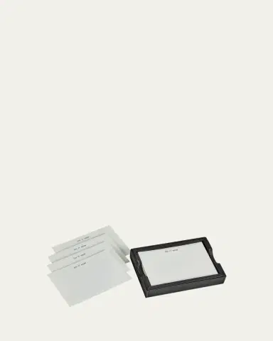 Graphic Image Leather Memo Tray with 100 "Do It Now" Note Cards | Thumbnail 2 Graphic Image Leather Memo Tray with 100 "Do It Now" Note Cards | Thumbnail 2