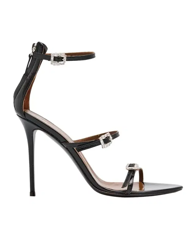 Giuseppe Zanotti Metallic Leather Ankle-Strap Sandals