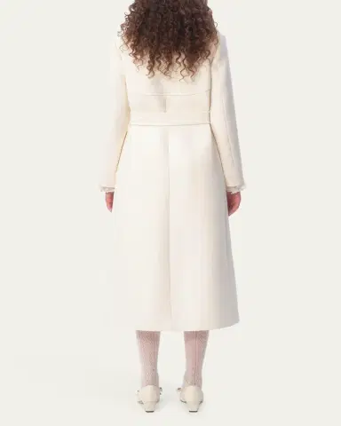Valentino Garavani V Logo Collared Wool Coat | Thumbnail 3