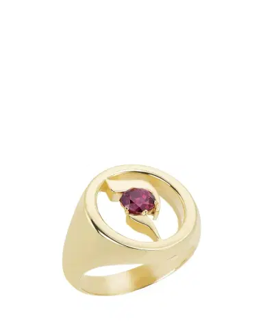 Procaccia Jewelry 18K Gold Hebrew QUF Initial Signet Ring | Thumbnail 1 Procaccia Jewelry 18K Gold Hebrew QUF Initial Signet Ring | Thumbnail 1