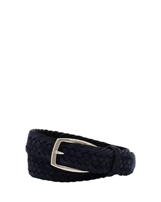 Men's Woven Leather Belt
