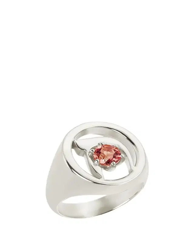 Procaccia Jewelry 18K Gold Hebrew KHET Initial Signet Ring
