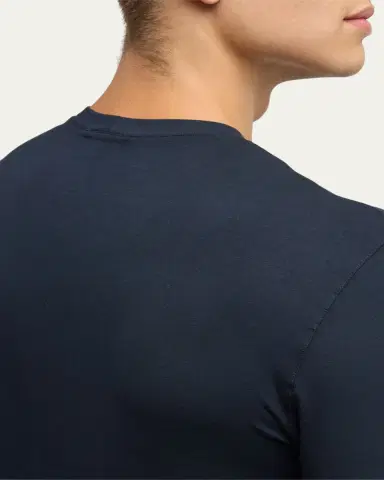 Giorgio Armani Men's Cotton Long-Sleeve Crewneck T-Shirt | Thumbnail 5