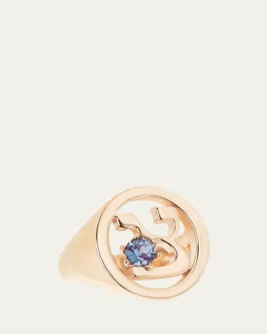 Procaccia Jewelry 18K Gold Hebrew ZADI Initial Signet Ring | Thumbnail 4 Procaccia Jewelry 18K Gold Hebrew ZADI Initial Signet Ring | Thumbnail 4