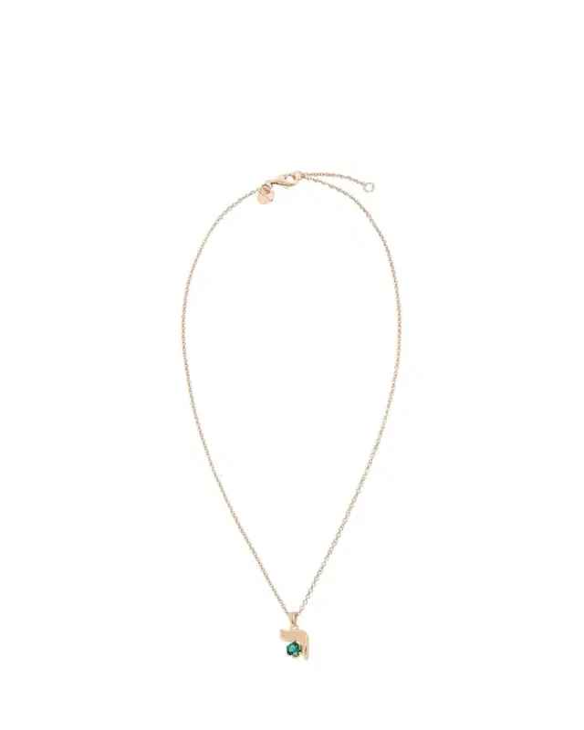 Procaccia Jewelry 18K Gold Hebrew RESH Initial Necklace