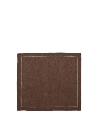 Kim Seybert Brown Square Linen Napkin | Thumbnail 1