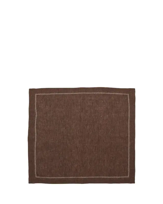 Kim Seybert Brown Square Linen Napkin