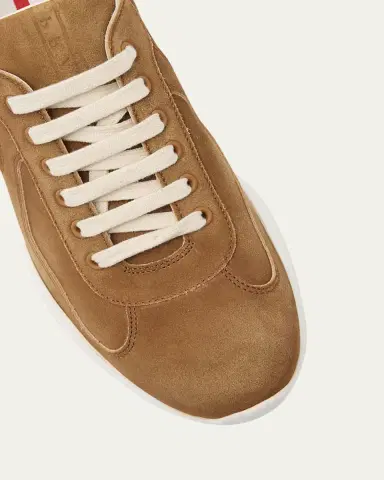 Prada Men's Americas Cup Suede Low-Top Sneakers | Thumbnail 3