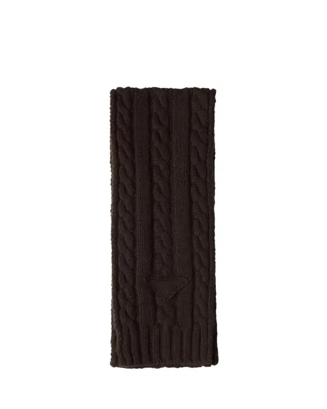 Prada Men's Cable-Knit Cashmere Scarf