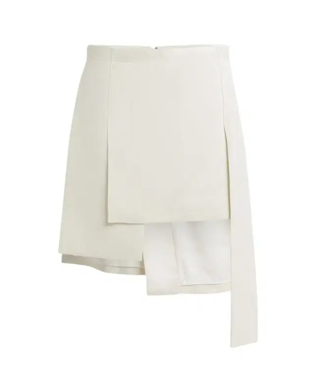 SETCHU Layered Asymmetric Silk Wool Midi Skirt