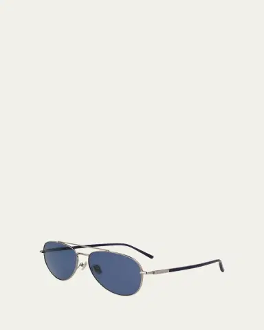 Ferragamo Men's SF316S Prisma Metal Aviator Sunglasses | Thumbnail 4