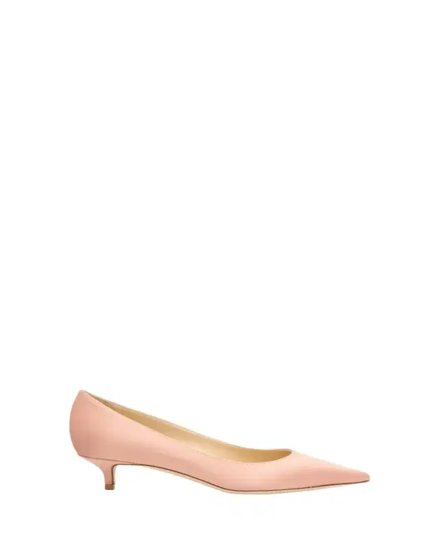 Amelia Satin Kitten-Heel Pumps