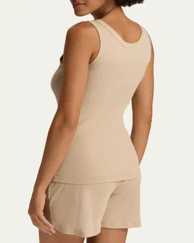 Hanro Ribbed Cotton Sleep & Lounge Tank | Thumbnail 7