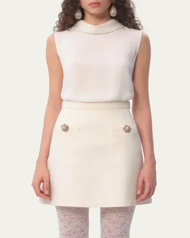 Valentino Garavani Rounded Funnel Neck Top | Thumbnail 2