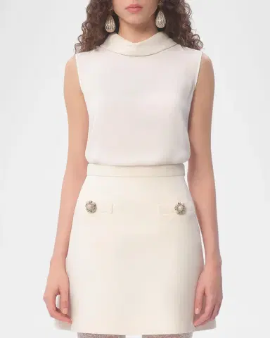 Valentino Garavani Rounded Funnel Neck Top | Thumbnail 7