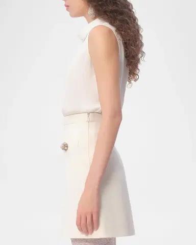 Valentino Garavani Rounded Funnel Neck Top | Thumbnail 8