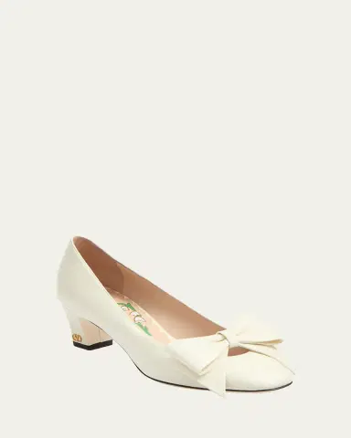 Valentino Garavani Bowow Leather Pumps | Thumbnail 3