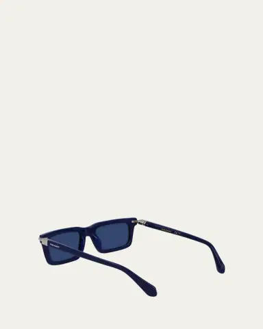 Ferragamo Men's Prisma Modified Acetate Rectangle Sunglasses, 53mm | Thumbnail 3 Ferragamo Men's Prisma Modified Acetate Rectangle Sunglasses, 53mm | Thumbnail 3