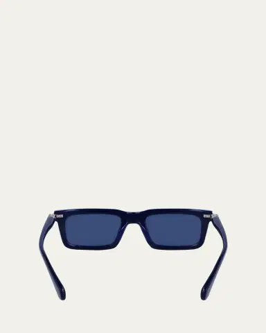 Ferragamo Men's Prisma Modified Acetate Rectangle Sunglasses, 53mm | Thumbnail 5 Ferragamo Men's Prisma Modified Acetate Rectangle Sunglasses, 53mm | Thumbnail 5