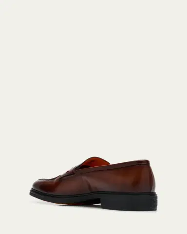 Santoni Men's Easy Leather Penny Loafers | Thumbnail 2