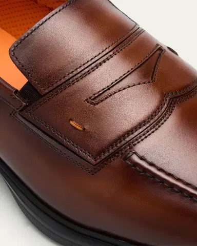 Santoni Men's Easy Leather Penny Loafers | Thumbnail 3