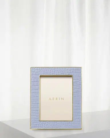 AERIN Classic Croc Leather Frame, 4" x 6" | Thumbnail 4
